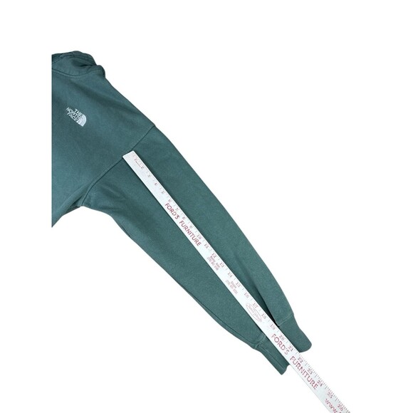 The North Face Green Men’s Hoodie Kangaroo‎ Pocket White Logo Medium Activewear - Picture 8 of 9